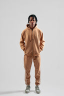 THERMAX ZIP UP HOODIE - TAN